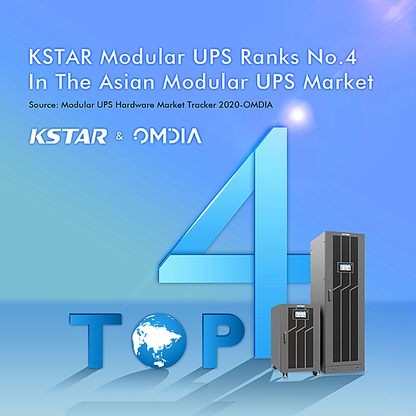 Kstar è stata classificata come il quarto fornitore di UPS modulari in Asia