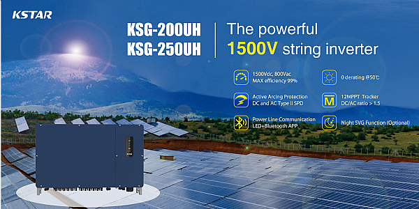 KSTAR lancia l'ultimo potente inverter fotovoltaico collegato alla rete di stringhe da 1500 V